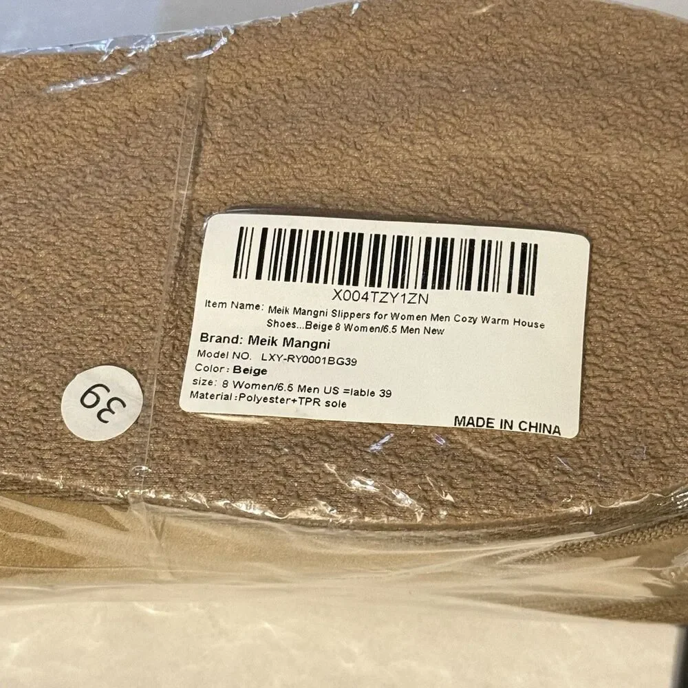 Home Slippers Unisex Memory Foam Soft Comfortable Slippers Warm Non-slip Size 8